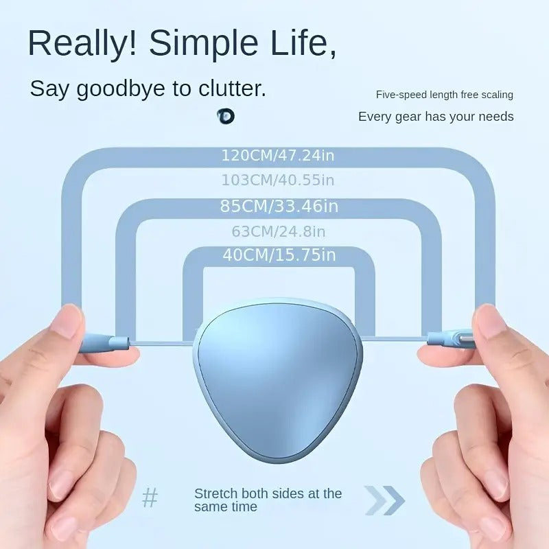 1pc Triangle Retractable 3-in-1 USB Charging Cable