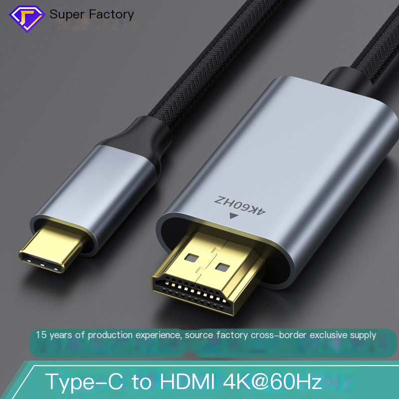 Type-C to HDMI Adapter Cable for 4K Display