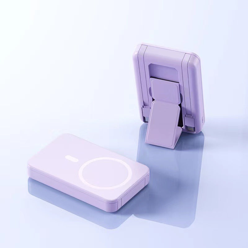Magnetic Wireless Power Bank with Cable