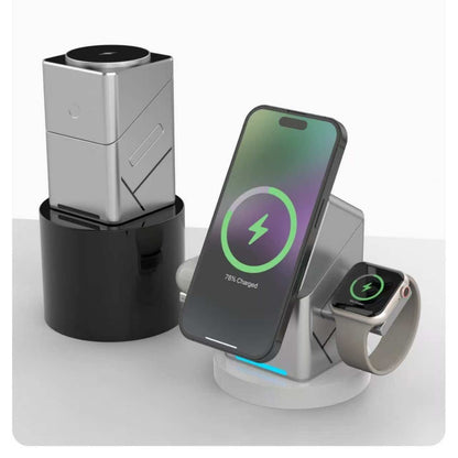 Rotating Cube 3-in-1 Magnetic Wireless Charger
