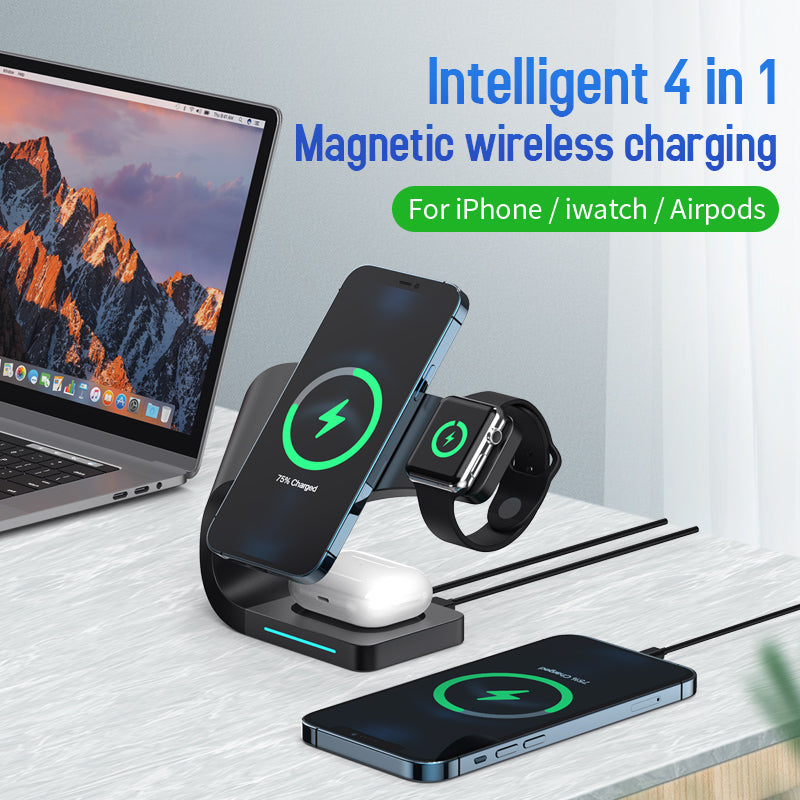 3 in 1 Magnetic Wireless Charger Stand for iPhone & AirPods