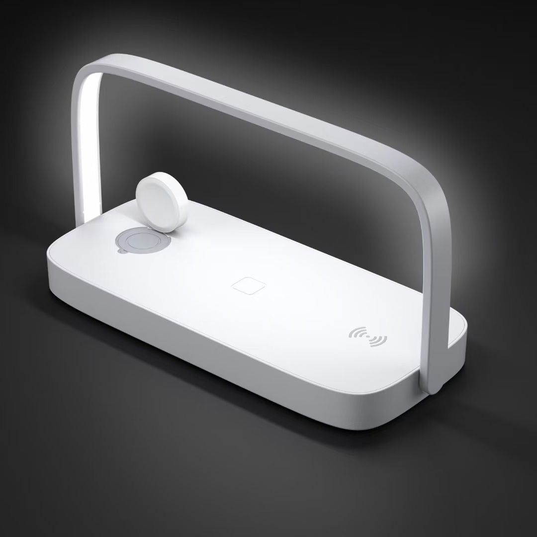 Multi-Function Qi Wireless Charger Stand with LED Lamp