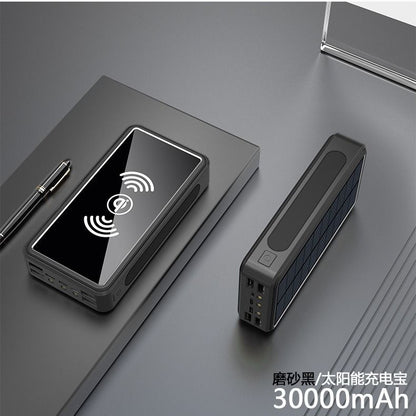 Wireless Solar Power Bank 30000mAh Outdoor Emergency