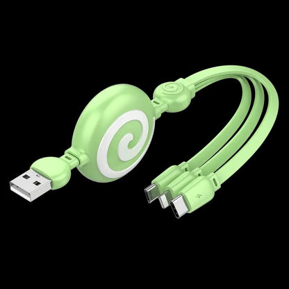 Colorful 3A Fast Charging Retractable USB Cable