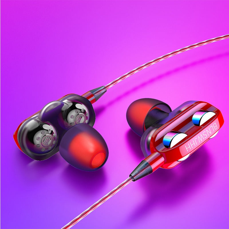 HiFi Wired Noise Reduction Stereo Headphones with Mic