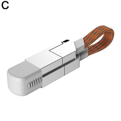 4-in-1 Multi Fast Charging Keychain Cable for Devices