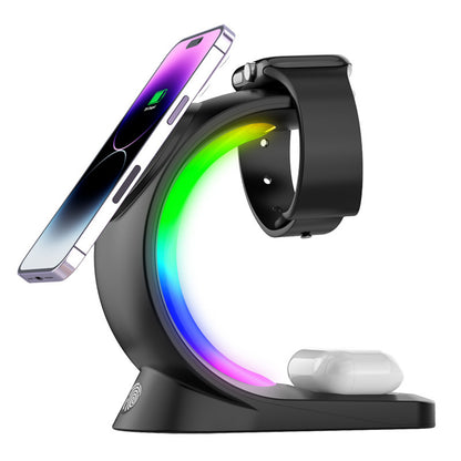 3-in-1 Wireless Charger with Night Light for Apple Devices