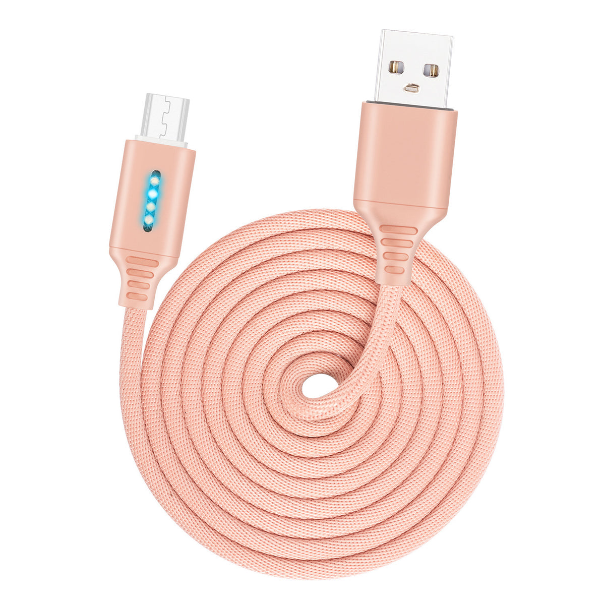 Zinc Alloy LED Data Cable for Apple and Android Fast Charge