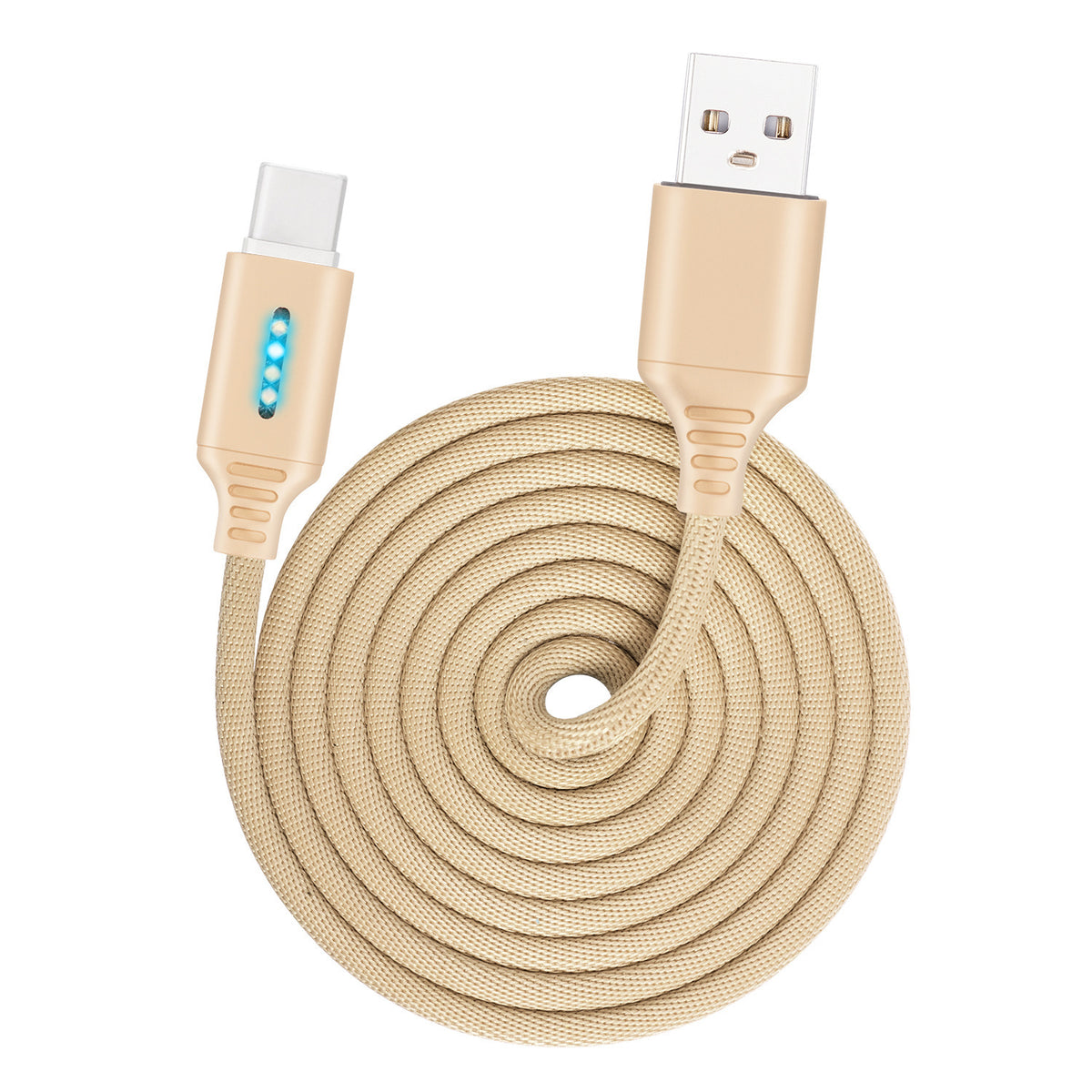 Zinc Alloy LED Data Cable for Apple and Android Fast Charge