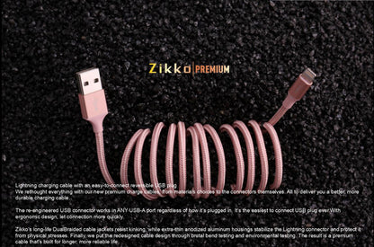 Premium Dual-Sided Gray Data Cable for Phones