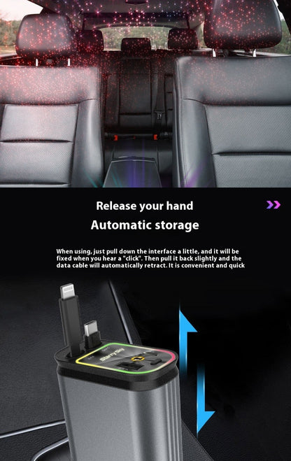 120W Starry Sky Car Charger 4-in-1