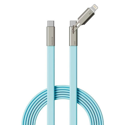 240W Silicone Fast Charging 2-in-1 Cable