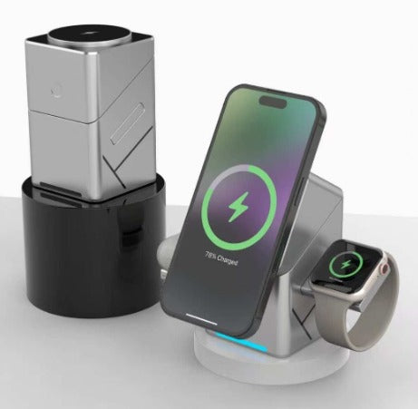 Rotating Cube 3-in-1 Magnetic Wireless Charger