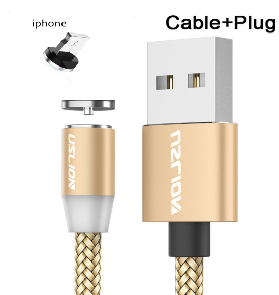 Uslion Magnetic Data Cable 3-in-1 for Android & Apple