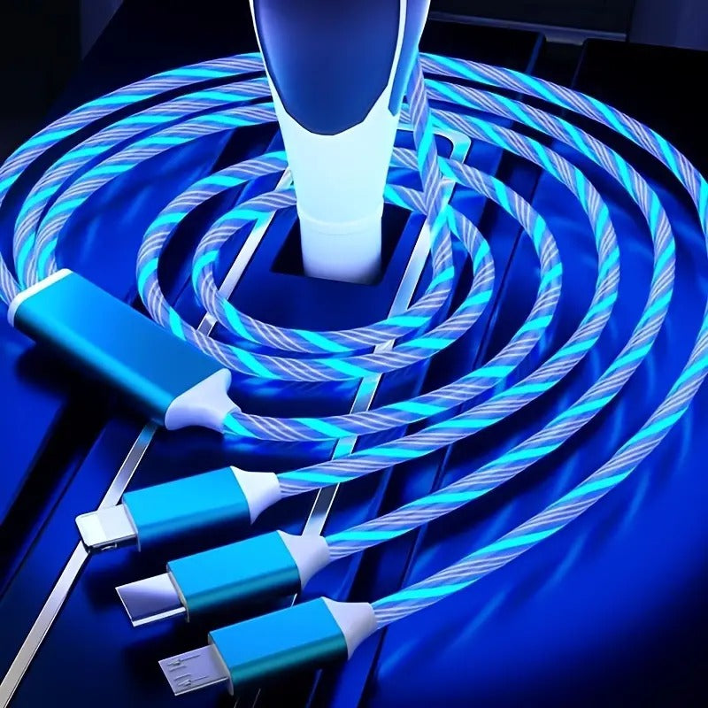 LED Glow Flowing USB Type-C Charging Cable for Phones