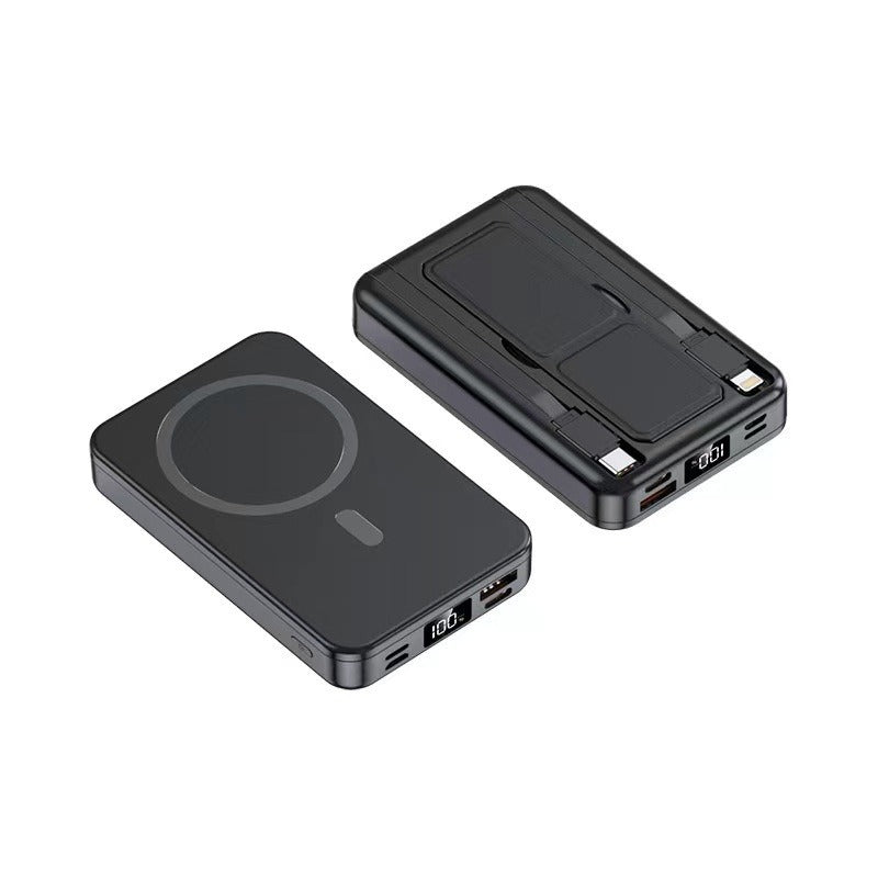Magnetic Wireless Power Bank with Cable
