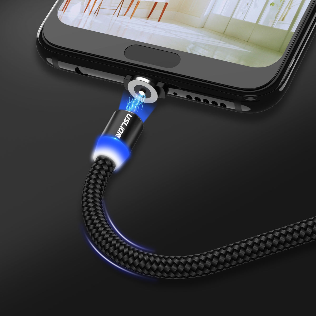 Uslion Magnetic Data Cable 3-in-1 for Android & Apple