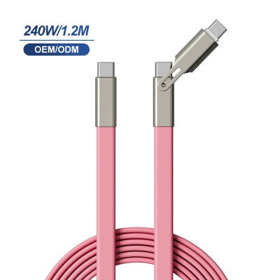 240W Silicone Fast Charging 2-in-1 Cable