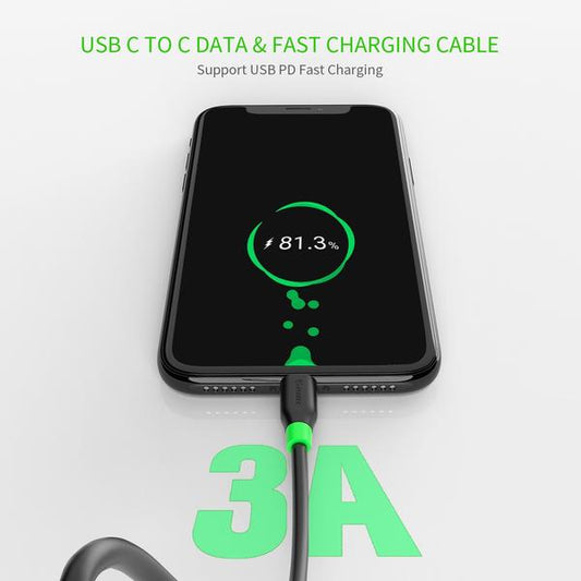 3ft USB-C to USB-C Fast Charging Cable