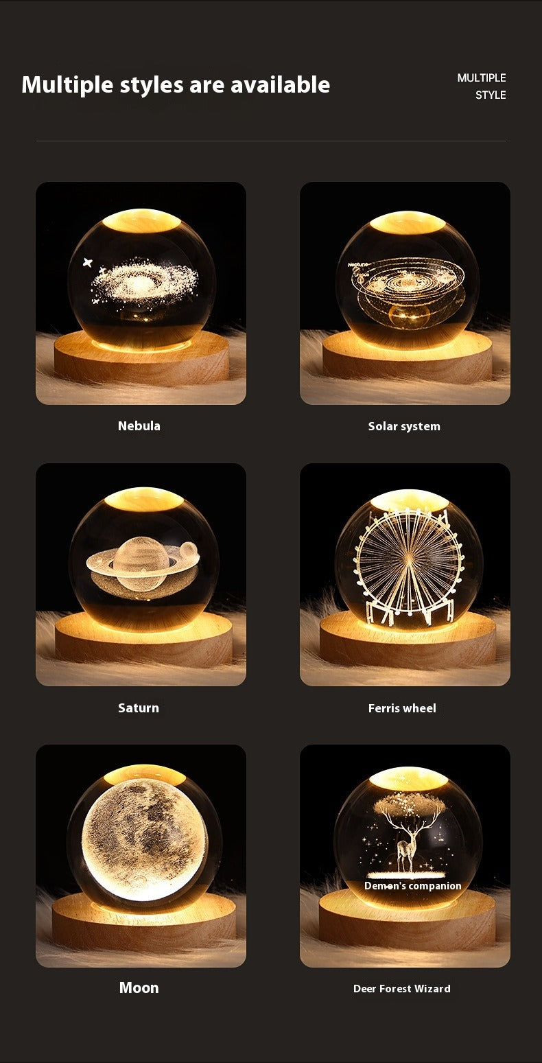 Crystal Ball Projection Ambience Night Light