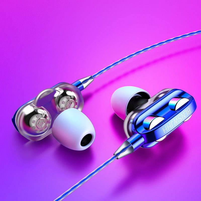 HiFi Wired Noise Reduction Stereo Headphones with Mic