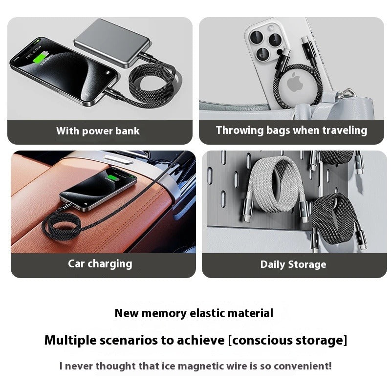 Fast Charge Magnetic Holder Type-C Cable
