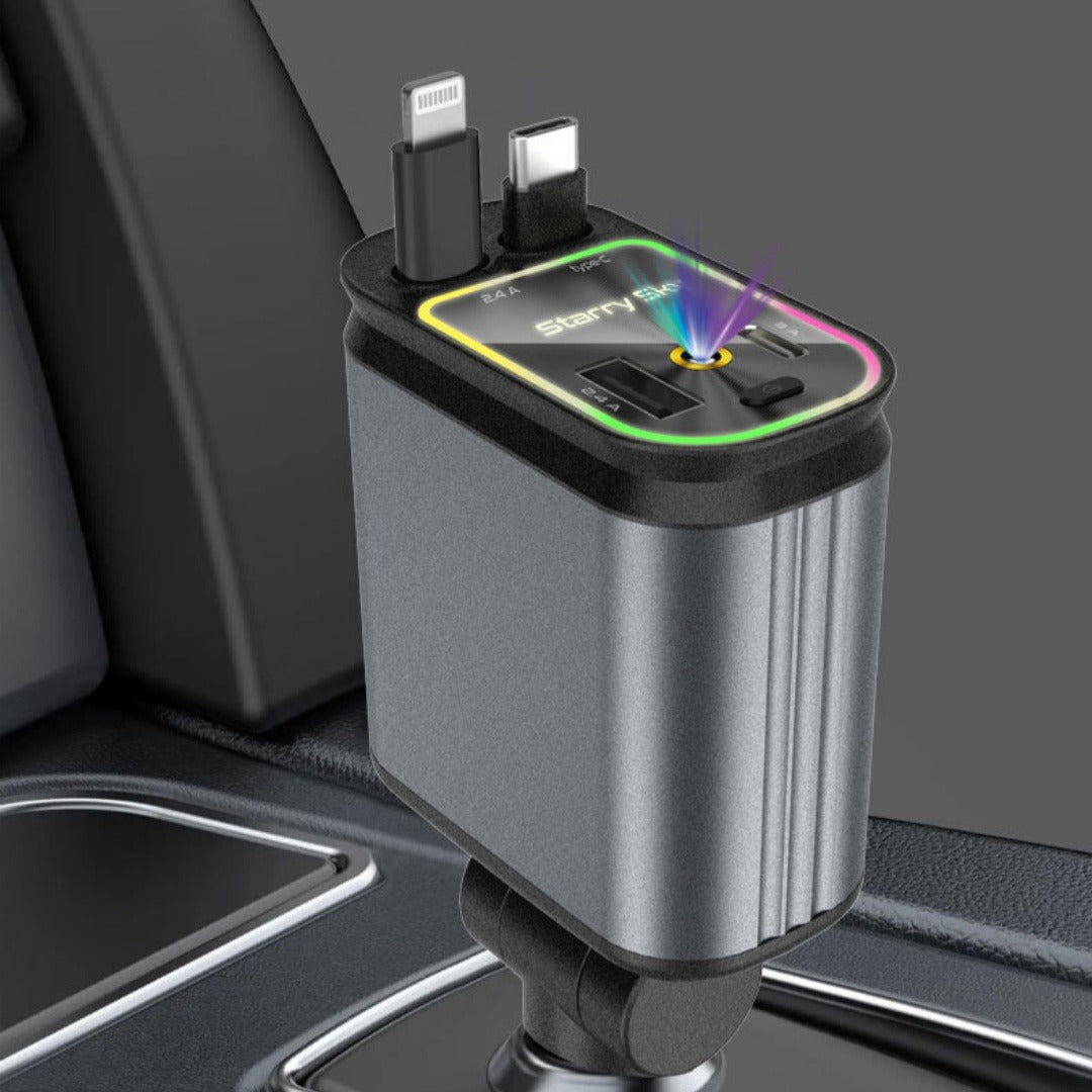120W Starry Sky Car Charger 4-in-1