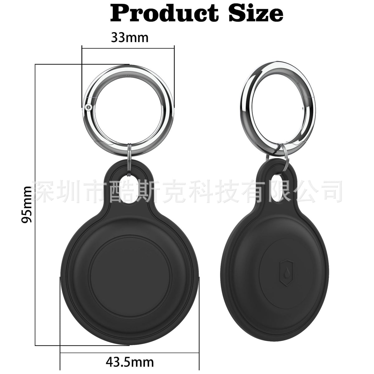 Silicone Protective Case for AirTag Keychain Tracker