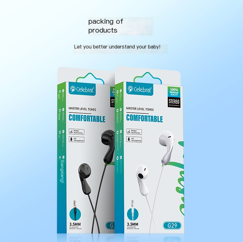 Celebrat G29 Wired Stereo Headphones with Mic