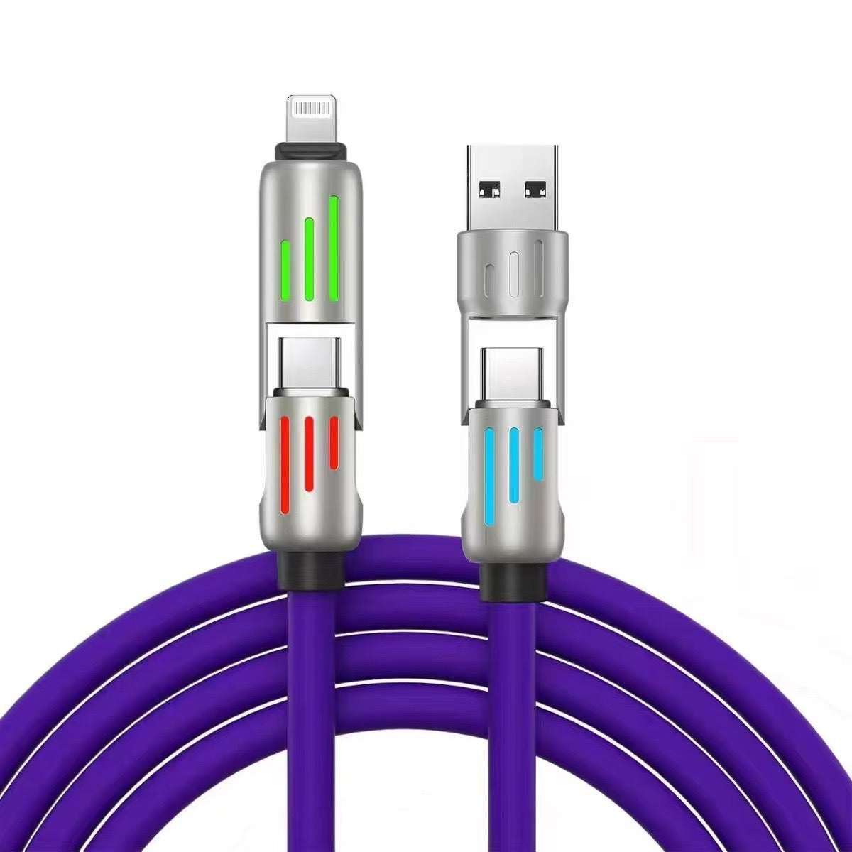 240W Multi‑Connector LED Charging Cable