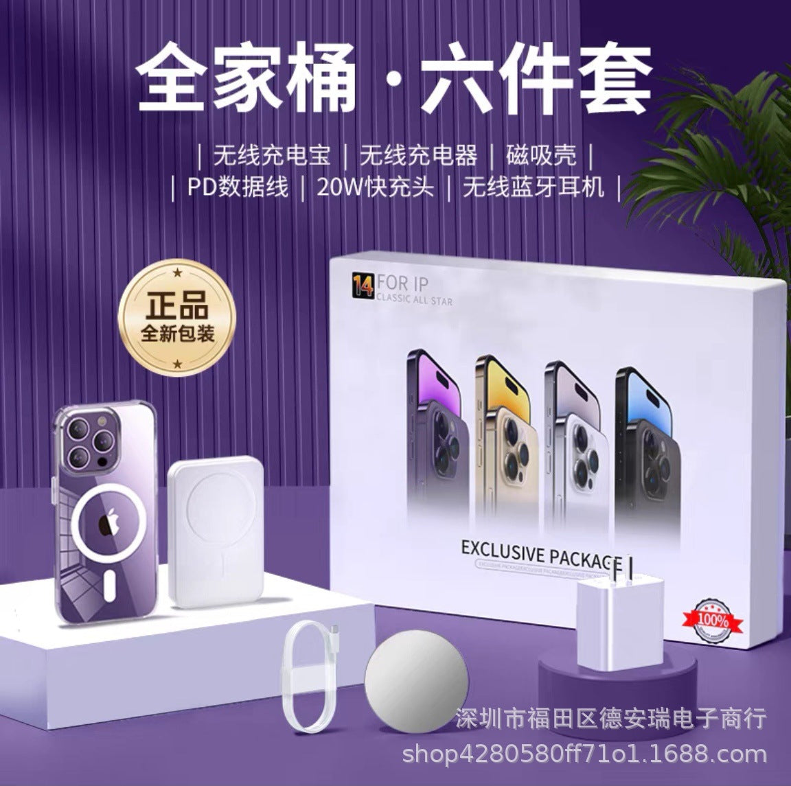 35W Dual C Fast Charger Accessories Set for iPhone