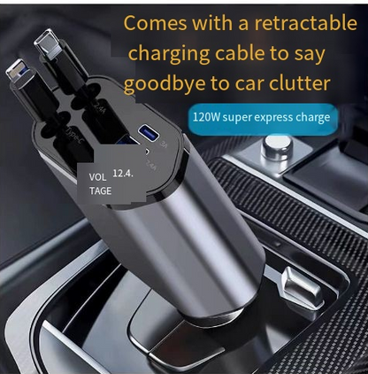 ORBAL Retractable Car Charger – 120W