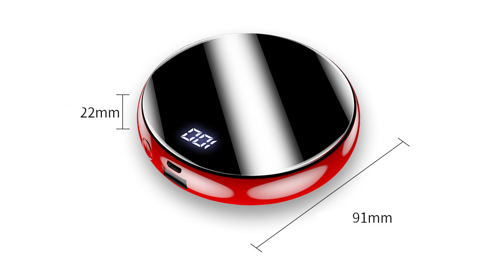20000mAh Mirror Display Mini Power Bank for Phones