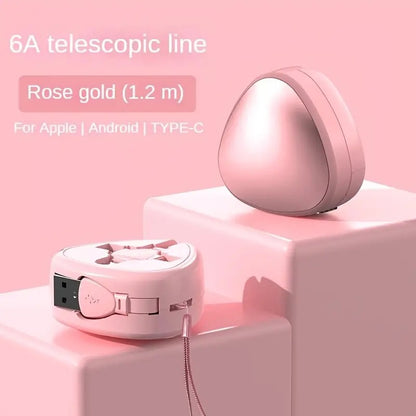 1pc Triangle Retractable 3-in-1 USB Charging Cable