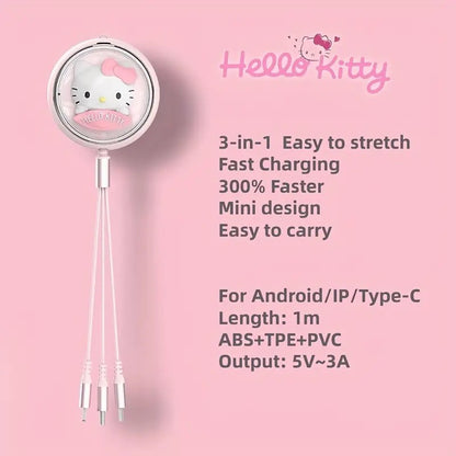 3-in-1 Fast Charging Data Cable for Apple and Android