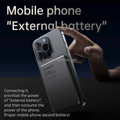 New Style Wireless Magnetic 5000mah Ultra-thin Bi-directional Fast Charge PD20W Wireless 15W Aluminum Alloy 10000 Mah Power Bank