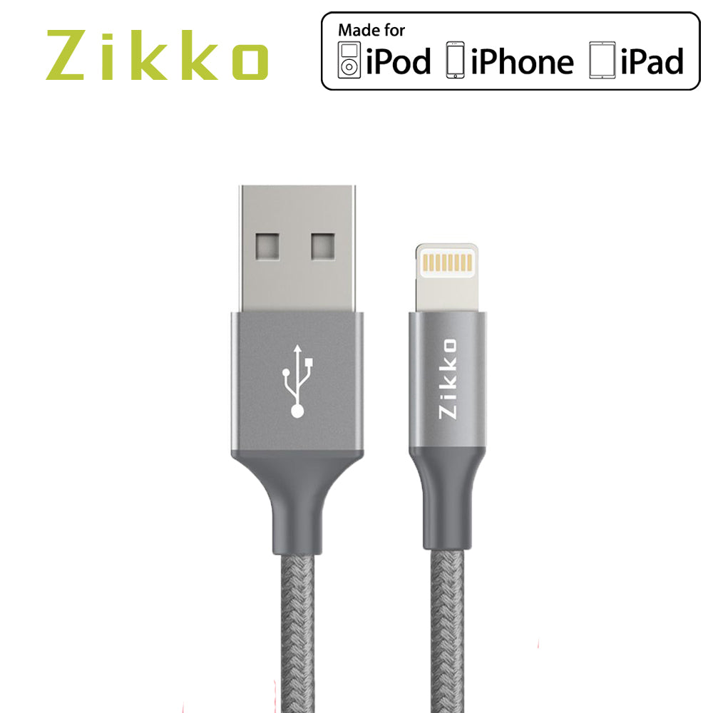 Premium Dual-Sided Gray Data Cable for Phones