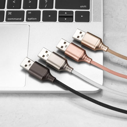 Zinc Alloy LED Data Cable for Apple and Android Fast Charge