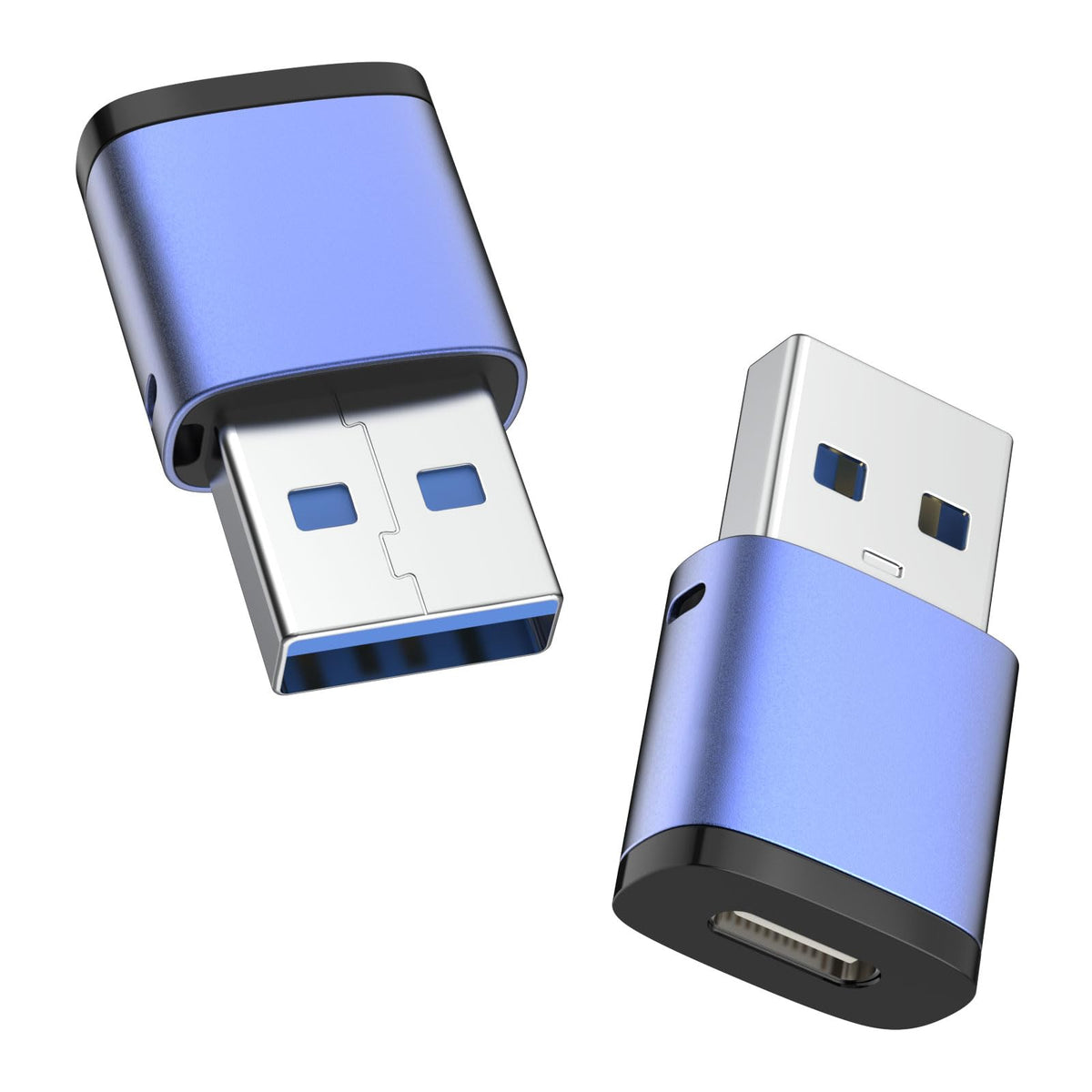 MoKo USB to USB C Adapter 2 Pack 5Gbps Type C Female to USB 3.0 Male Adapter USB C Charger Connector Compatible with iPhone 16 15 14 13 Apple Watch 10 9 8 7 AirPods 4 CarPlay Galaxy S24 S23