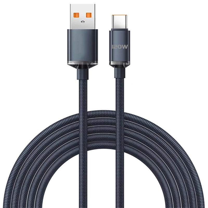 120W Super Fast 6A Type-C Charging Data Cable