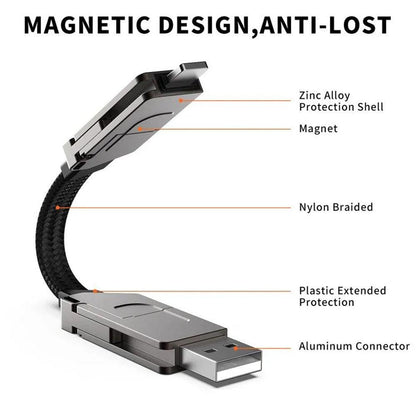 4-in-1 Multi Fast Charging Keychain Cable for Devices