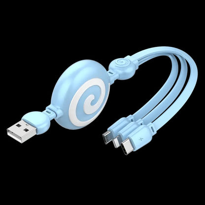 Colorful 3A Fast Charging Retractable USB Cable