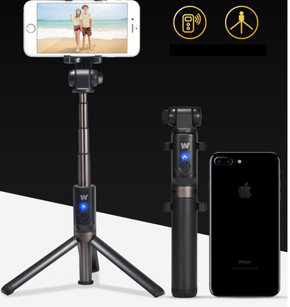 Foldable Bluetooth Selfie Stick and Tripod for Phones