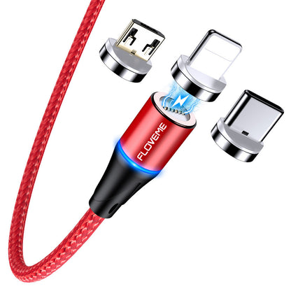 3-in-1 Magnetic Charging Cable for Android & iPhone