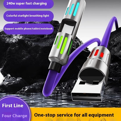 240W Multi‑Connector LED Charging Cable