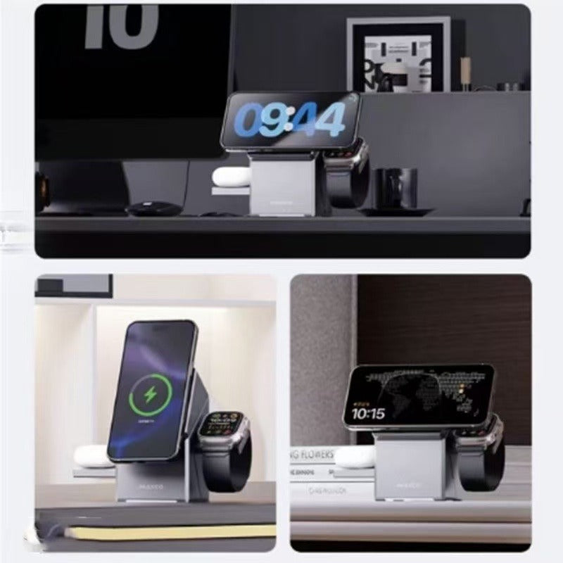 Rotating Cube 3-in-1 Magnetic Wireless Charger