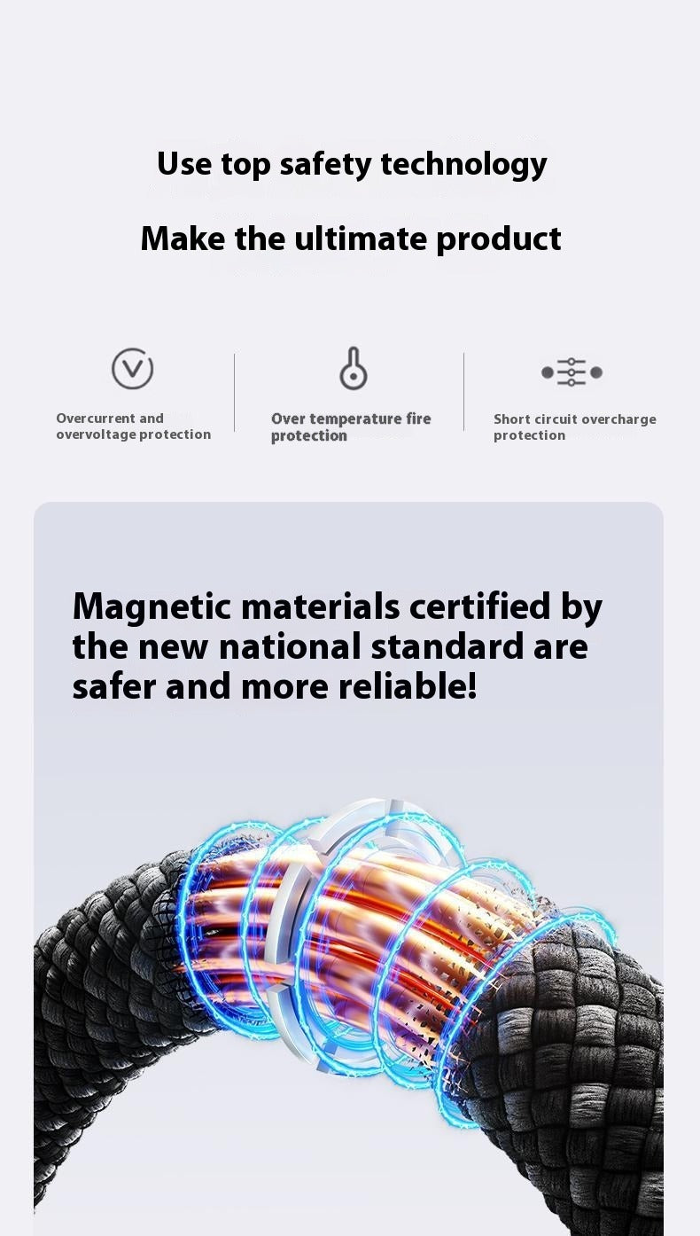 Fast Charge Magnetic Holder Type-C Cable