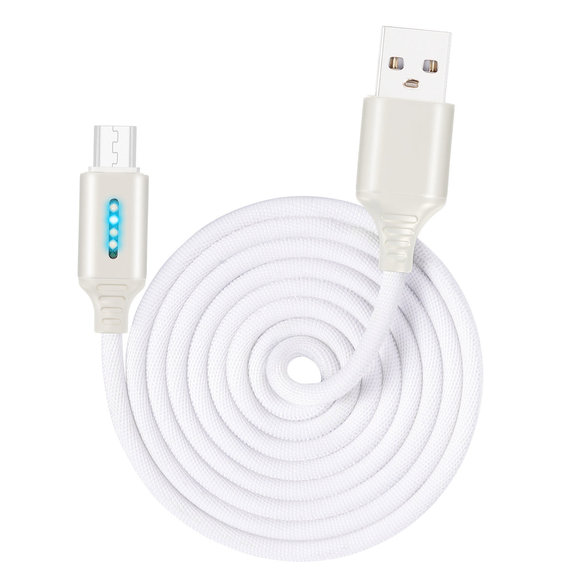 Zinc Alloy LED Data Cable for Apple and Android Fast Charge