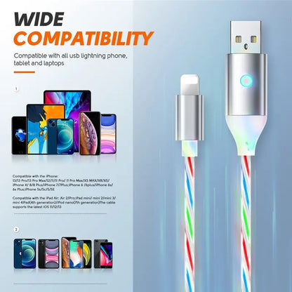 Fast Charging Colorful Data Cable for Apple & Android