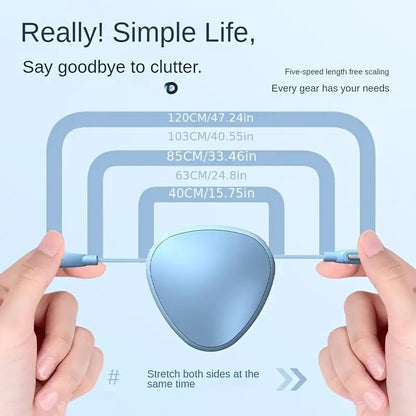 1pc Triangle Retractable 3-in-1 USB Charging Cable